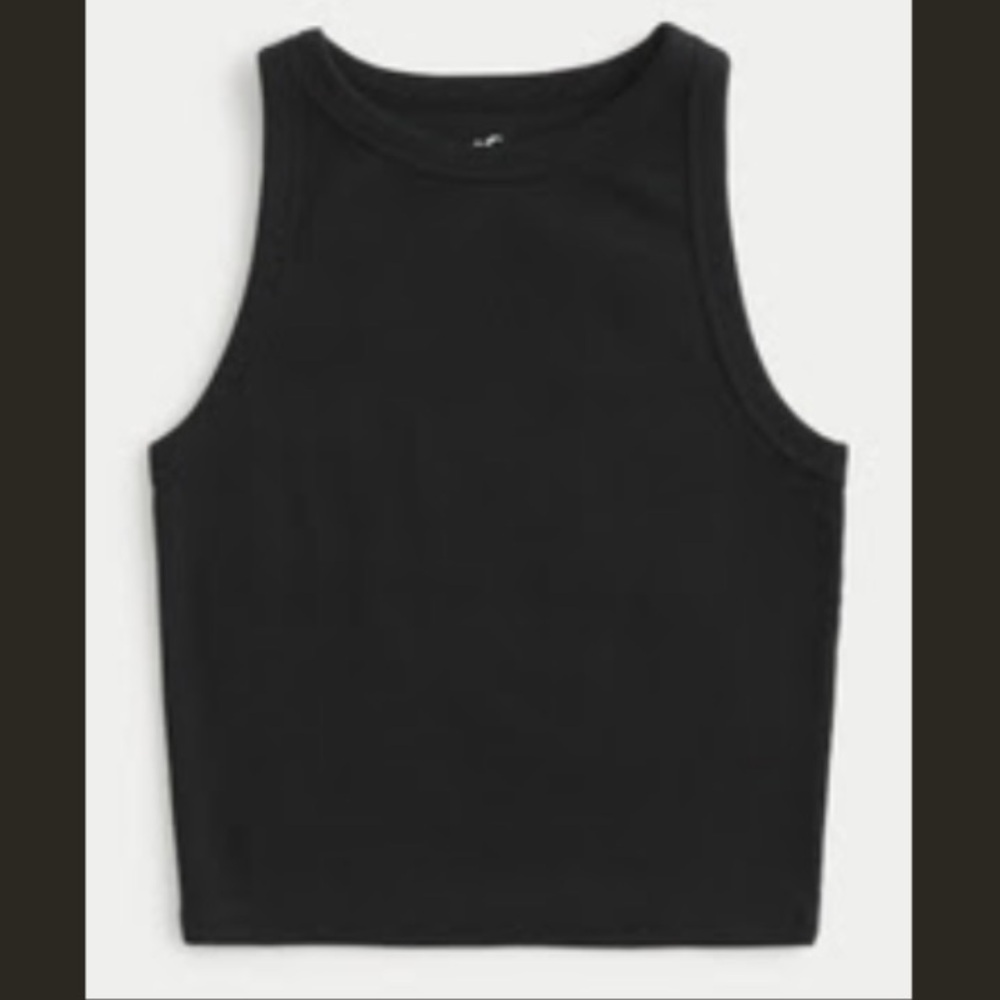 Hollister Black High Neck Tank Top